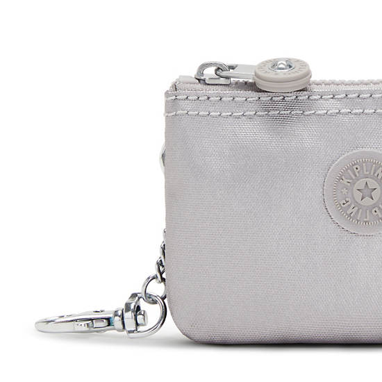 Kipling Creativity Mini Metallic Pouch Keychain Tassen Zilver | België 1114WN